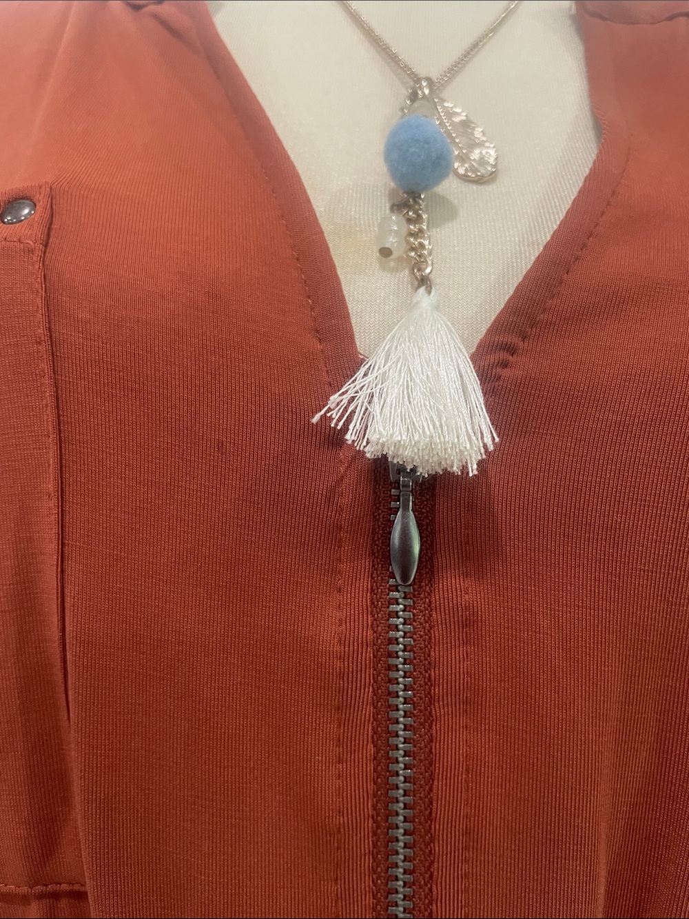 torrid Rust Zip-Front Drawstring Midi Dress - Picture 3 of 7